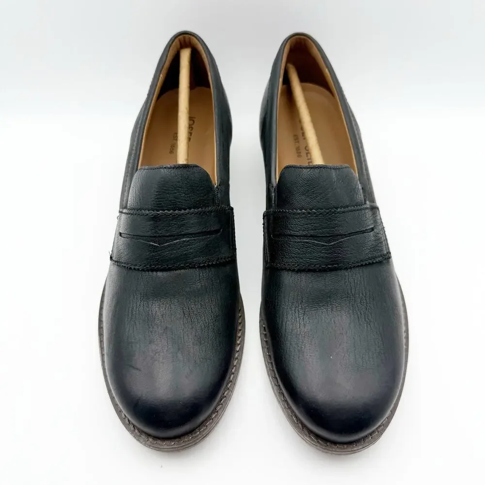 Josef Seibel Womens Sienna 96 Loafers EU 37 US 6.5 Black Washed Leather Shoe NIB